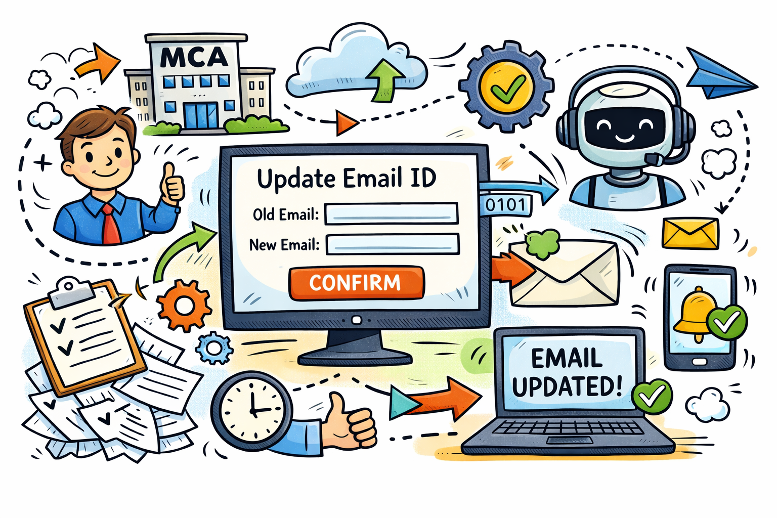 No Forms Needed: MCA Email ID Update Now Fully System-Driven