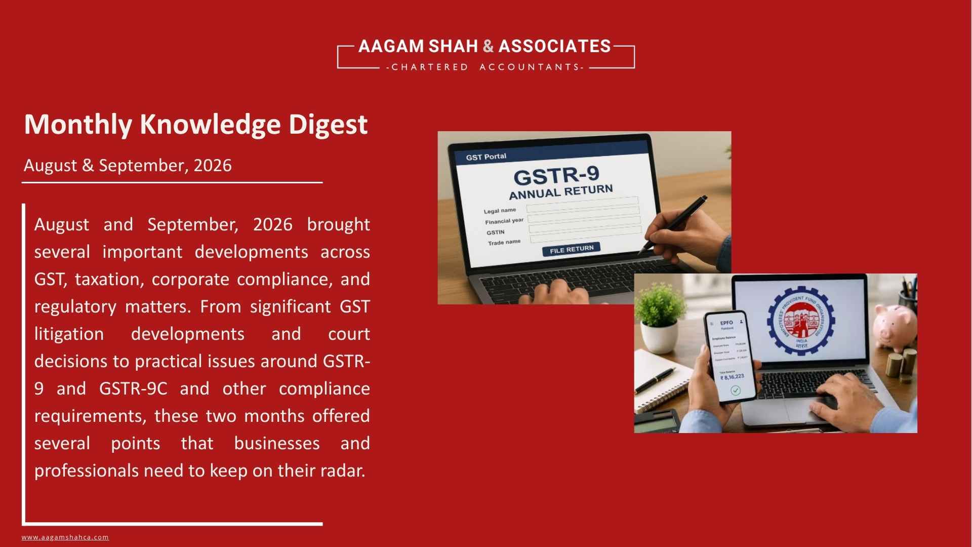 August & September 2026, Knowledge Update 