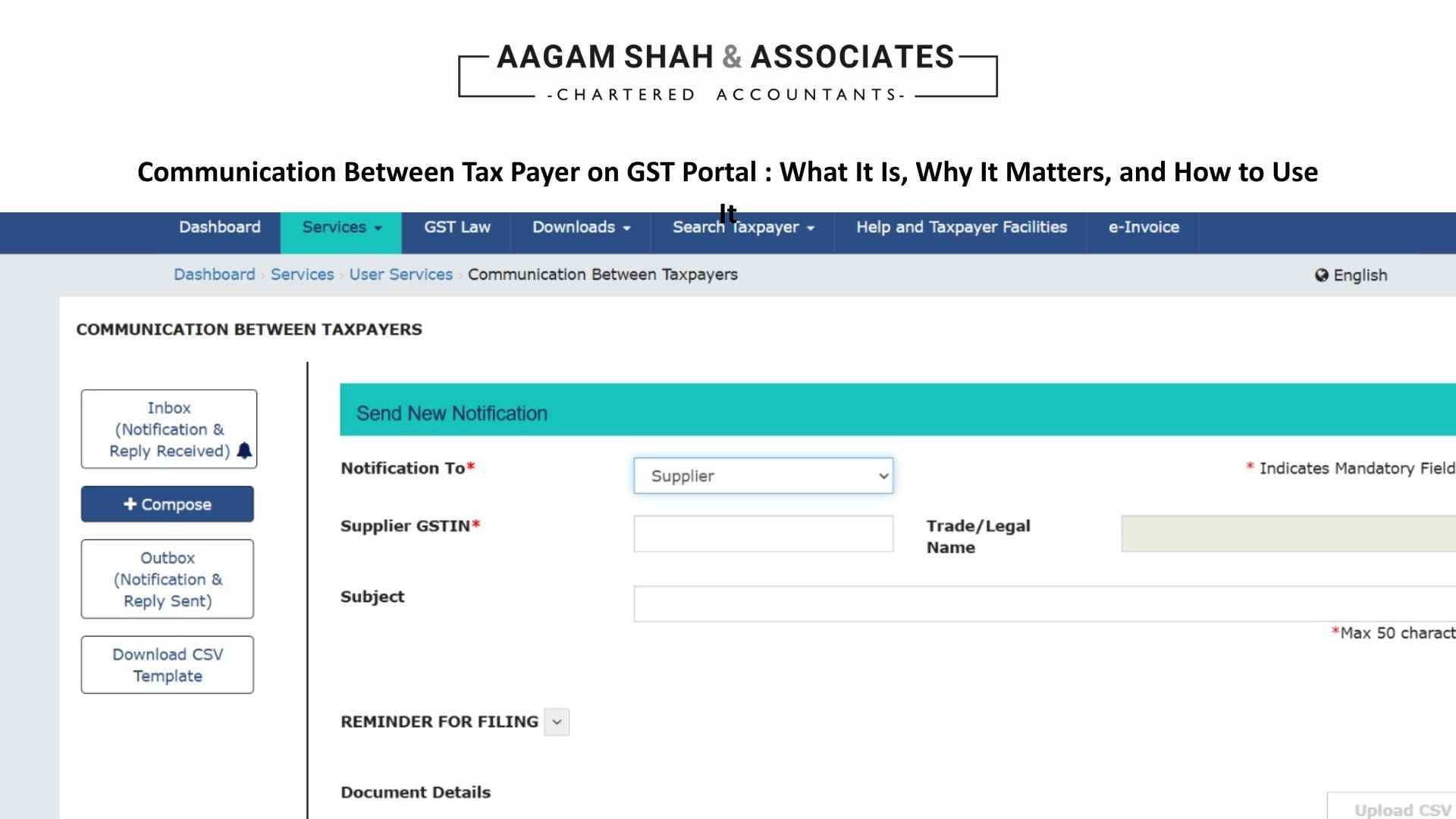 Communication  Between Tax Payer on GST Portal : What It Is, Why It Matters, and How to Use It