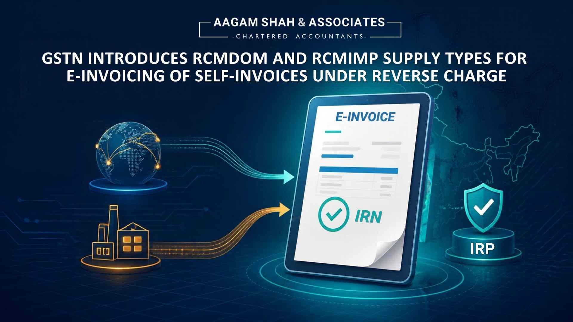 GSTN Introduces RCMDOM and RCMIMP Supply Types for e-Invoicing of Self-Invoices Under Reverse Charge
