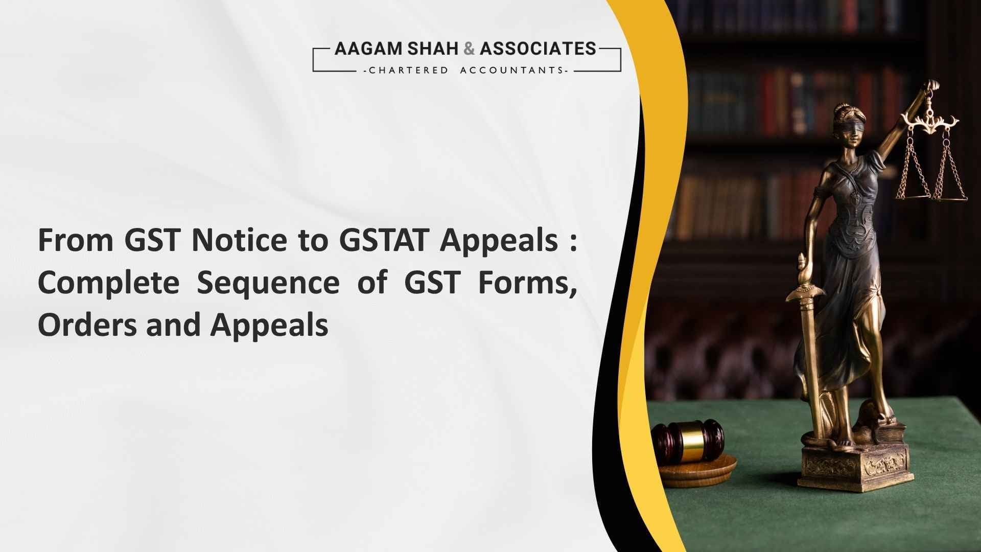 From GST Notice to GSTAT Appeals : Complete Sequence of GST Forms, Orders and Appeals