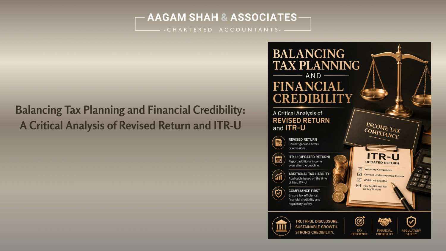 Balancing Tax Planning and Financial Credibility: A Critical Analysis of Revised Return and ITR-U