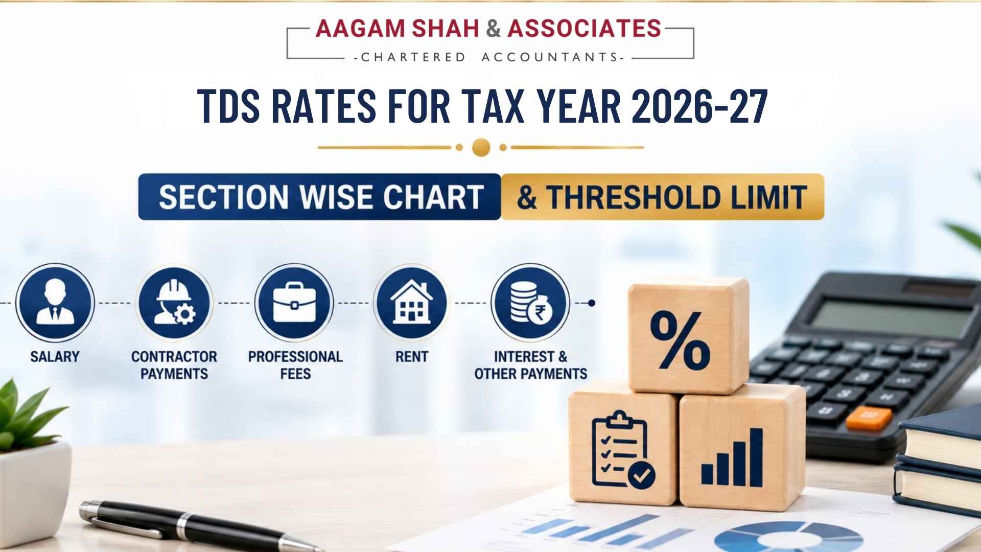 TDS Quick Reference Chart 2026–27: Section Codes, Limits and Rates